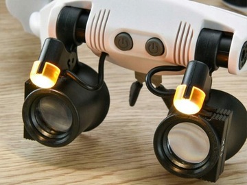 УВЕЛИЧИТЕЛЬНЫЕ ЧАСОВЫЕ ОЧКИ ЮВЕЛИРНЫЙ СЕРВИС РЕМОНТ 25Х 20Х LED