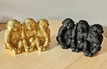 Фигурка 3 обезьянки, украшение с посланием в подарочной упаковке