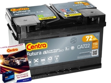 AKUMULATOR CENTRA FUTURA 72AH 72Ah 720A PROD. GRUDZIEŃ 2023 + ASSISTANCE