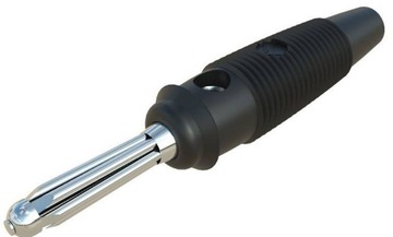 Изолированная вилка 4 мм с отверстием 4 мм, 16А, черная, BUELA 20 SW