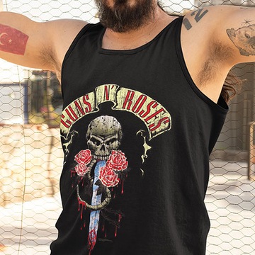 TANK TOP HORROR/ROCK GUNS N ROSES SKULL HEAD
