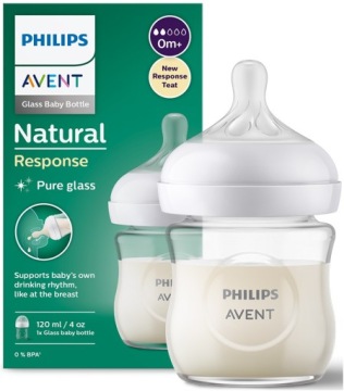 AVENT BUTELKA SZKLANA ANTYKOLKOWA NATURAL 3 120ml