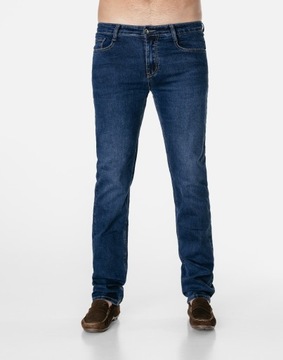 Długie Spodnie Jeansy Granatowe Dżinsowe Męskie Dżinsy Texasy 7069 W39 L36