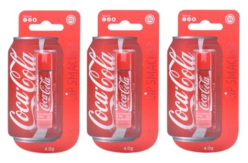 LIP SMACKER ORYGINALNY SMAK COCA-COLA POMADKA 3szt