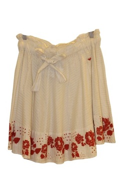 SPÓDNICA ROXY LYNN SKIRT BIAŁY/SREBRNY r. M