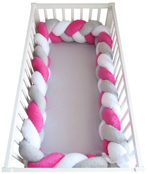 Warkocz Ochraniacz do łóżka 420 Minky WYSOKI 20cm