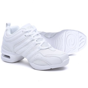 BUTY NA TANIEC NOWOCZESNY TRENINGOWE SPORTOWE BIAŁE 40