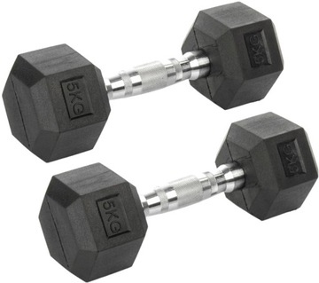 PROFESJONALNA HANTLA CIĘŻAREK METALOWY GRYF 2x5 kg