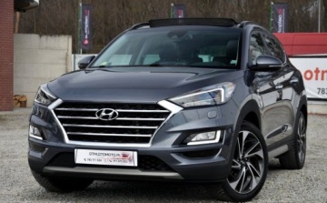 Hyundai Tucson III SUV Facelifting 1.6 CRDi 136KM 2019 Hyundai Tucson SKORA Alusy LED Navi. BLIS linne assist Grzane fotele 1.6