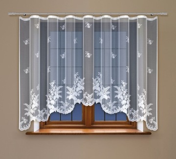 БЕЛАЯ ЖАККАРДОВАЯ ШТОРА НА ЛЕНТЕ 21926 150х450см