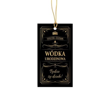 Zawieszki na alkohol, urodziny Wódka urodzinowa ZU_6 10 sztuk