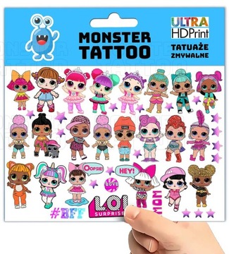МОЮЩИЕСЯ ВРЕМЕННЫЕ ТАТУ ДЛЯ ДЕТЕЙ КУКЛЫ ЛОЛ СЮРПРИЗ, ОРИГИНАЛЬНЫЕ ДИЗАЙНЫ