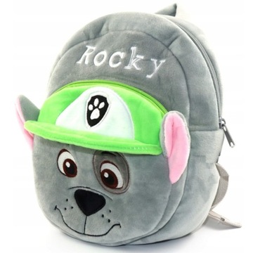 PLECAK PLUSZOWY DZIECIĘCY PSI PATROL ROCKY szary