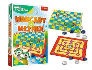 GRA PLANSZOWA WARCABY MŁYNEK RODZINA TREFLIKÓW +5