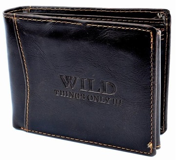 BRĄZOWY POZIOMY SKŁADANY PORTFEL MĘSKI SKÓRA G2-16