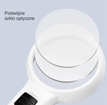 LUPA powiększająca podświetlana LED do czytania