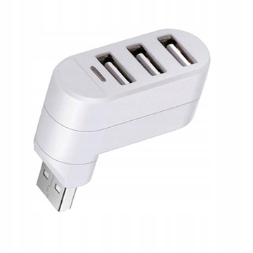 Obrotowy rozdzielacz USB 3.0 USB 2.0, biały