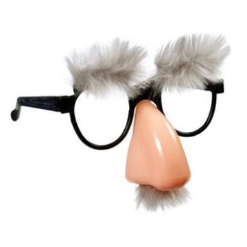 OKULARY DZIADEK DOKTOR PROFESOREK SIWE SZARE