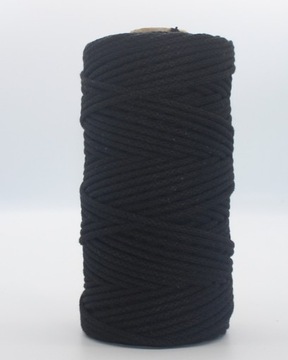 Makrama Sznurek PLECIONY 3 mm black 100 m