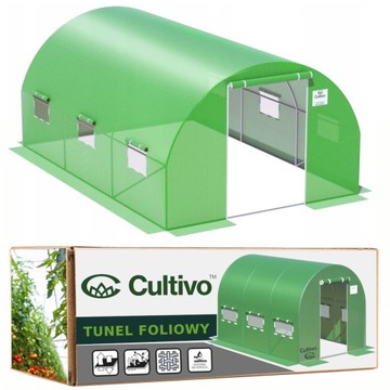 TUNEL FOLIOWY Ogrodowy Szklarnia Folia 2x3,5x2 Planer Ogrodowy Gratis