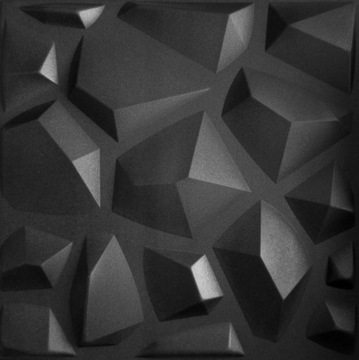 PIANKOWE PANELE NOWOCZESNY WZÓR KASETONY ŚCIENNE SUFITOWE 3D MARS CZARNY
