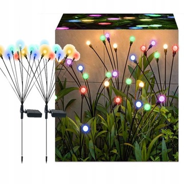 Солнечные садовые фонари Светлячки 10LED 2 шт.