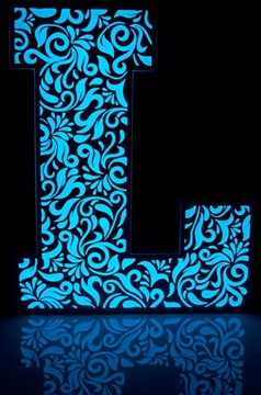 Ажурные буквы-накладки LOVE, 120 см, узор НАРОДНЫЙ