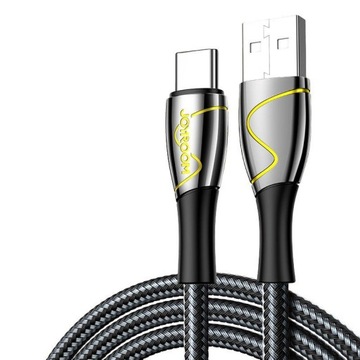 JOYROOM MERMAID SERIES KABEL USB - USB TYP C 3A 2M CZARNY (S-2030K6)