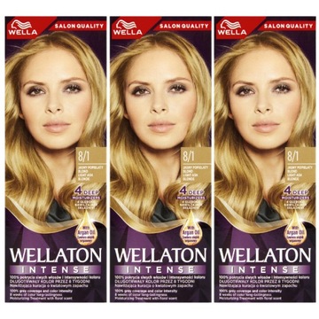 Wellaton Intense Farba do Włosów 8/1 Popielaty Blond z Olejkiem Arganowym
