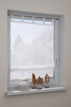 Римская штора, вуаль белая, 90 х 140 см.