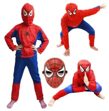 KOSTIUM SPIDERMAN STRÓJ PAJĄK PRZEBRANIE L 122-134
