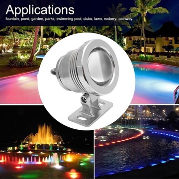 12V 10W RGB светодиодный подводный светильник водонепроницаемый уличный садовый прожектор
