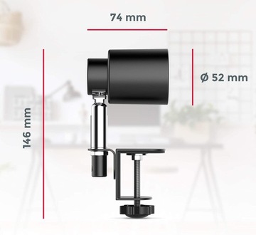 LAMPKA NOCNA DO PÓŁKI - IMADŁO - LED 5W - CZARNA