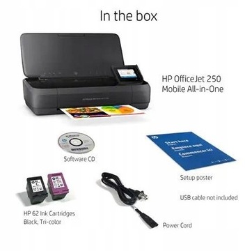 HP OfficeJet 250 CZ992A DRUKARKA MOBILNA 3w1 AiO WiFi Urządzenie akumulator