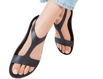 SANDAŁY DAMSKIE CROCS SERENA KLAPKI CZARNE SEXI TECHNOLOGIA CROSLITE R.41.5