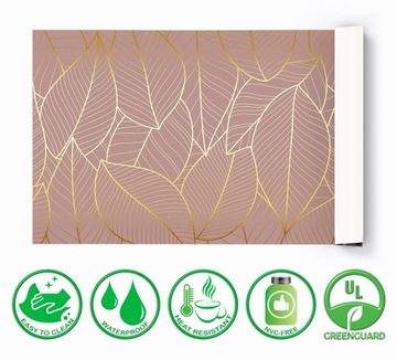 Прочный защитный коврик на стол 120х60 Golden Leaves