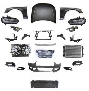 AUDI A4 B8 LIFT PRZÓD BŁOTNIK ZDERZAK LAMPA PAS