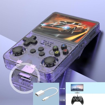 Портативная мини -игровая консоль R36S 32+128GB 21000 Classic Games Purple