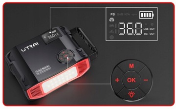 ПУСКОВОЕ УСТРОЙСТВО УСИЛИТЕЛЬ ЗАПУСКА АВТОМОБИЛЯ JUMP STARTER UTRAI КОМПРЕССОР