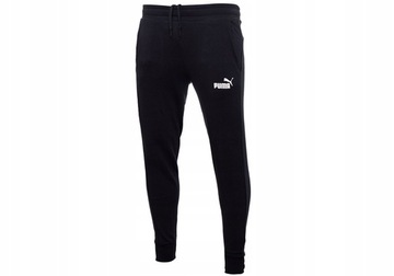 PUMA SPODNIE MĘSKIE DRESOWE BAWEŁNIANE ESS LOGO PANTS FL CI BLACK r.S