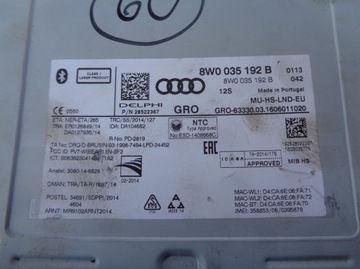AUDI A4 B9 МУЛЬТИМЕДИЙНОЕ СЧИТЫВАТЕЛЬ SD NAVI 8W0035192B