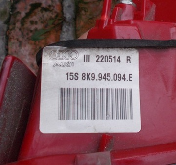 AUDI A4 B8 KOMBI FACELIFT 11- SVĚTLO PRAVÁ ZADNÍ W KRYT LED 8K9945094E