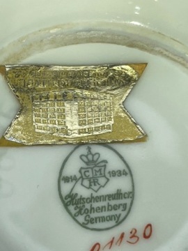 Hutschenreuther Hohenberg Германия кобальтовая ваза