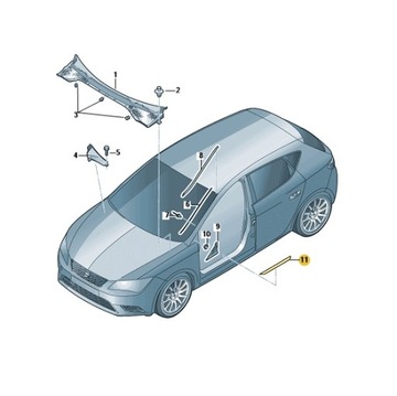 *РАМКА ПЕРЕДНЕЙ ДВЕРИ АЛЮМИНИЕВАЯ СИДЕНЬЯ LEON III FR ORIGINAL OE