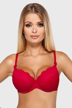 Biustonosz push-up VESTA 80C CZERWONY RED