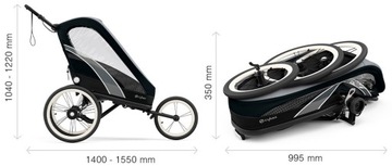 CYBEX ZENO SEAT PACK СИДЕНЬЕ С ОБИВКОЙ ДЛЯ ВЕЛОСИПЕДНОЙ КОЛЯСКИ ПРИЦЕПА СЕРОЕ