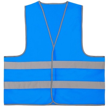 Solidna NIEBIESKA kamizelka odblaskowa r. XL-XXL