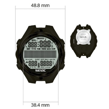 Компьютер для дайвинга Seac Action HR черный