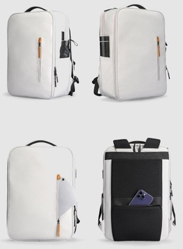 РЮКЗАК CANVAS TRAVEL 45x30x15см РУЧНАЯ КЛАДИ USB БЕЛЫЙ