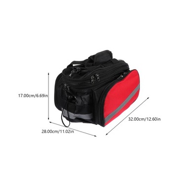 ЗАДНЯЯ СУМКА ДЛЯ ВЕЛОСИПЕДА КРАСНАЯ 28X32CM